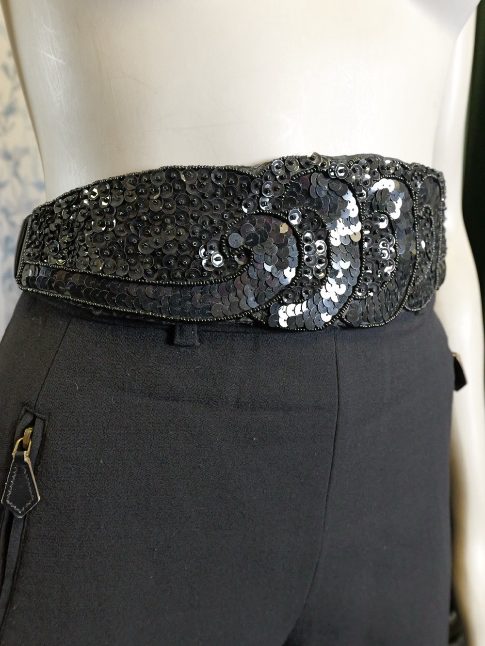 Vintage sequins and beaded belt